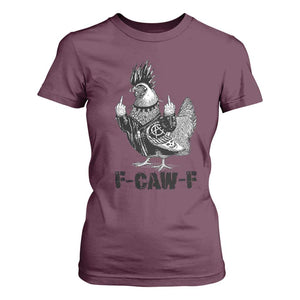 F Caw F Screaming Chicken T Shirt For Women Metal Heavy Punk Rock Music Lovers TS10 Maroon Print Your Wear