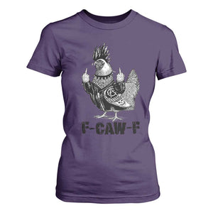 F Caw F Screaming Chicken T Shirt For Women Metal Heavy Punk Rock Music Lovers TS10 Purple Print Your Wear