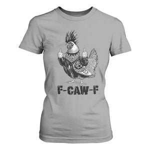 F Caw F Screaming Chicken T Shirt For Women Metal Heavy Punk Rock Music Lovers TS10 Sport Gray Print Your Wear