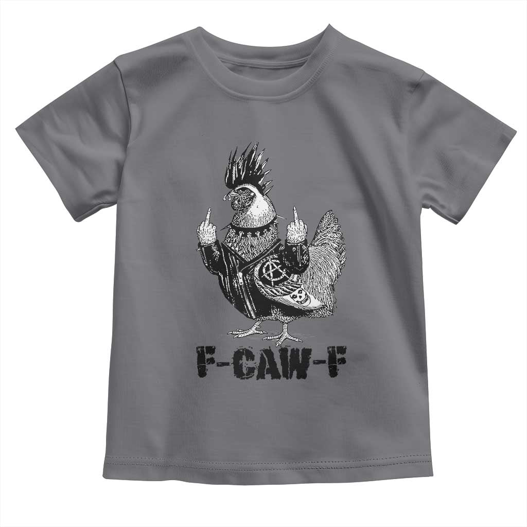 F Caw F Screaming Chicken Toddler T Shirt Metal Heavy Punk Rock Music Lovers TS10 Charcoal Print Your Wear