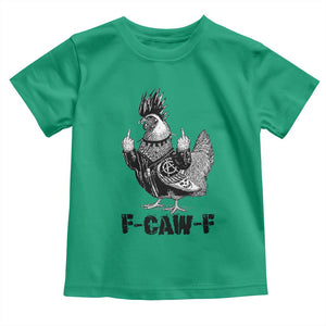 F Caw F Screaming Chicken Toddler T Shirt Metal Heavy Punk Rock Music Lovers TS10 Irish Green Print Your Wear