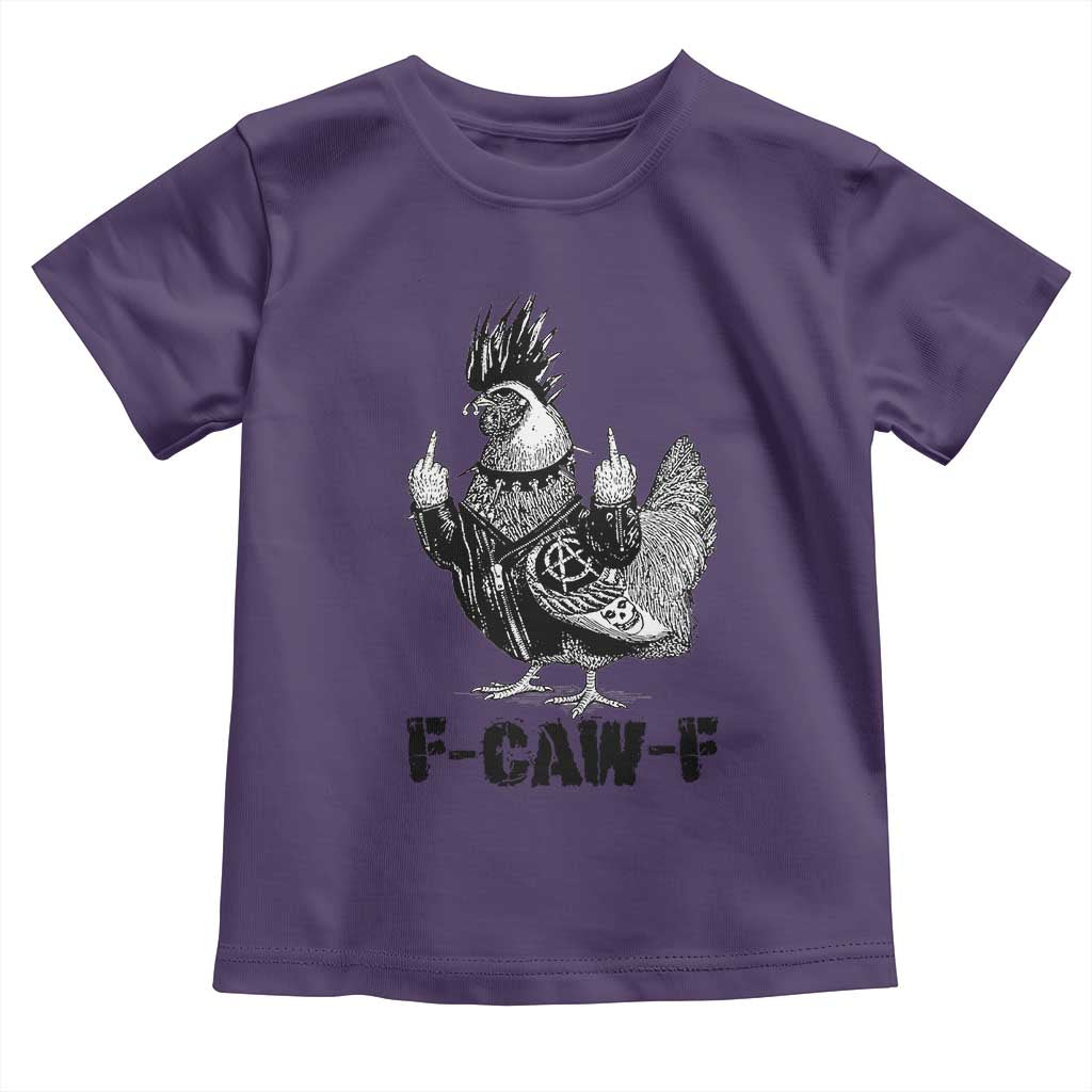 F Caw F Screaming Chicken Toddler T Shirt Metal Heavy Punk Rock Music Lovers TS10 Purple Print Your Wear