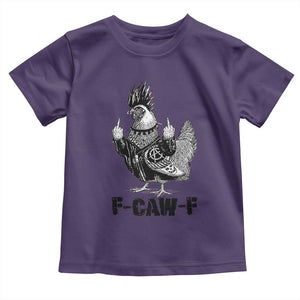 F Caw F Screaming Chicken Toddler T Shirt Metal Heavy Punk Rock Music Lovers TS10 Purple Print Your Wear