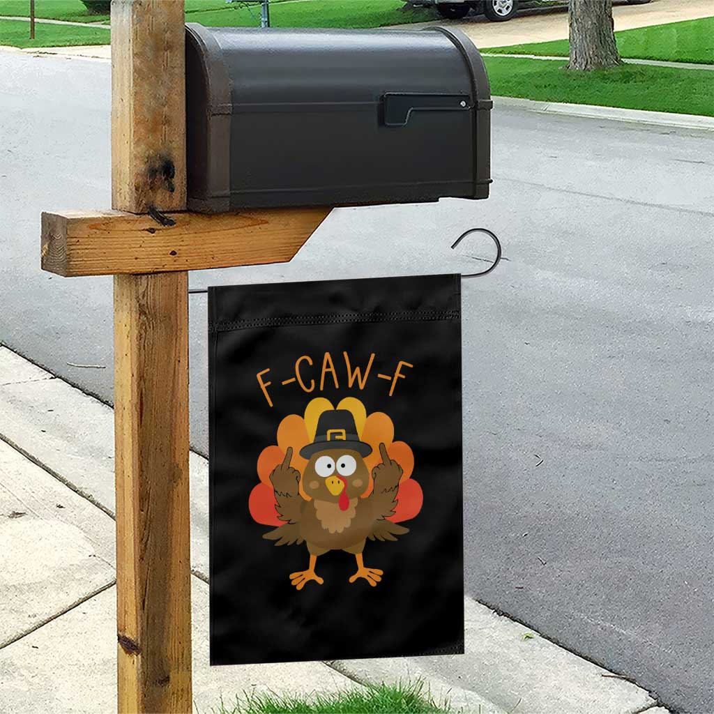 F-Caw-F Funny Turkey Garden Flag Happy Thanksgiving Day Family Dinner TS10 Print Your Wear