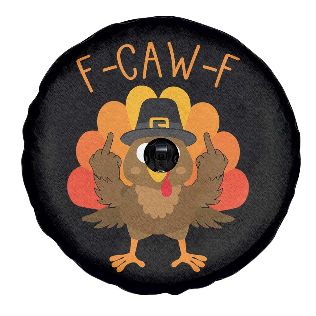 F-Caw-F Funny Turkey Spare Tire Cover Happy Thanksgiving Day Family Dinner TS10 Print Your Wear