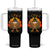 F-Caw-F Funny Turkey Tumbler With Handle Happy Thanksgiving Day Family Dinner TS10 One Size: 40 oz Black Print Your Wear