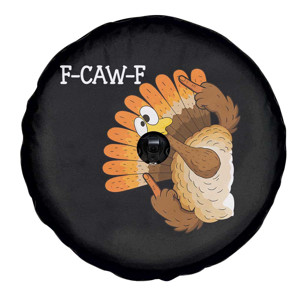 F-Caw-F Funny Silly Turkey Spare Tire Cover Happy Thanksgiving Day Family Dinner TS10 Print Your Wear