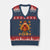 F-Caw-F Funny Turkey V-Neck Knit Sweater Vest Happy Thanksgiving Day Autumn Family Dinner TS10 Navy Red Print Your Wear