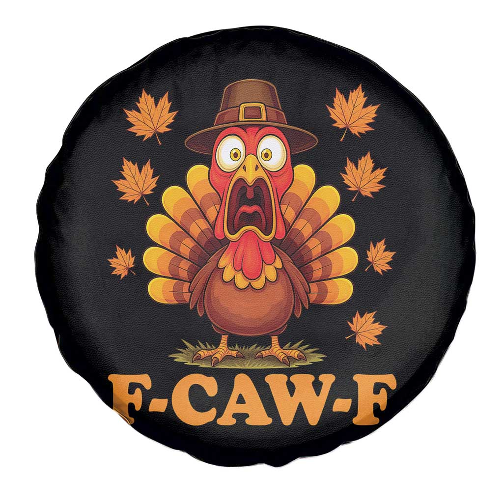 F-Caw-F Funny Turkey Spare Tire Cover Happy Thanksgiving Day Autumn Family Dinner TS10 Print Your Wear