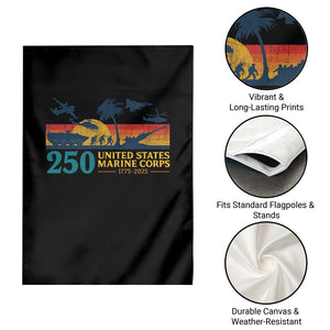 Marine 250th Anniversary Garden Flag Patriotic Military Gift for Veterans TS10 Print Your Wear