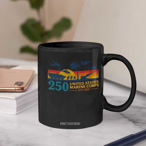 Marine 250th Anniversary Coffee Mug Patriotic Military Gift for Veterans TS10 Print Your Wear