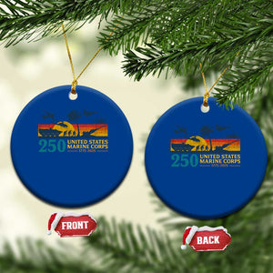 Marine 250th Anniversary Ceramic Ornament Patriotic Military Gift for Veterans TS10 1pc Blue Print Your Wear