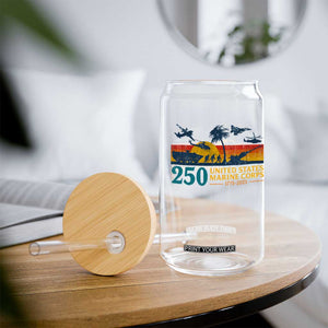 Marine 250th Anniversary Glass Can Patriotic Military Gift for Veterans TS10 Print Your Wear
