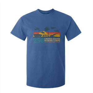 Marine 250th Anniversary T Shirt For Kid Patriotic Military Gift for Veterans TS10 Royal Blue Print Your Wear
