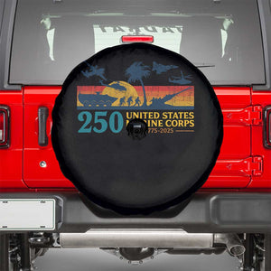Marine 250th Anniversary Spare Tire Cover Patriotic Military Gift for Veterans TS10 Black Print Your Wear