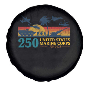 Marine 250th Anniversary Spare Tire Cover Patriotic Military Gift for Veterans TS10 Print Your Wear