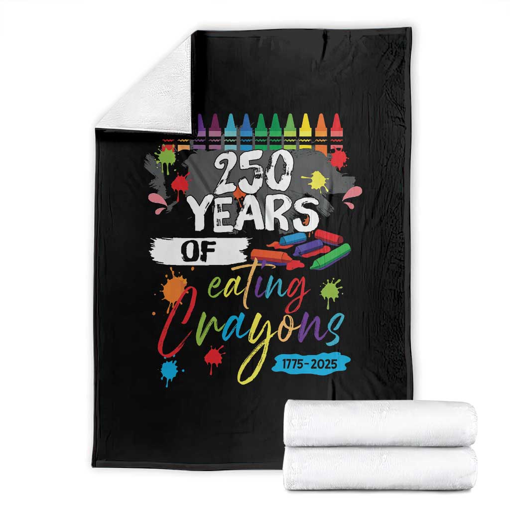250 Years Of Eating Crayons Throw Blanket Marine Veteran 250th Anniversary TS10 Black Print Your Wear