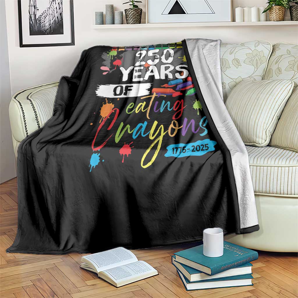 250 Years Of Eating Crayons Throw Blanket Marine Veteran 250th Anniversary TS10 Print Your Wear