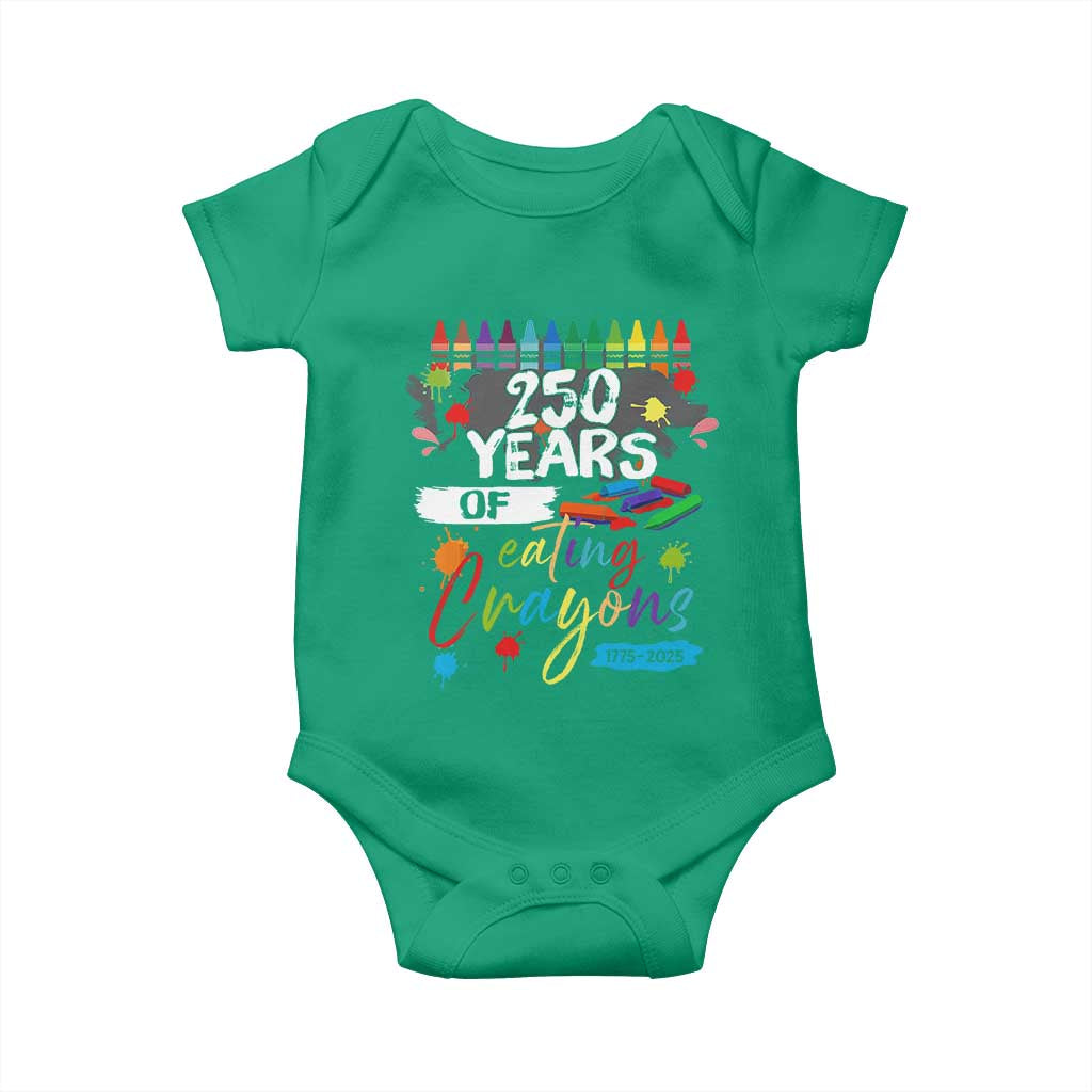 250 Years Of Eating Crayons Baby Onesie Marine Veteran 250th Anniversary TS10 Irish Green Print Your Wear