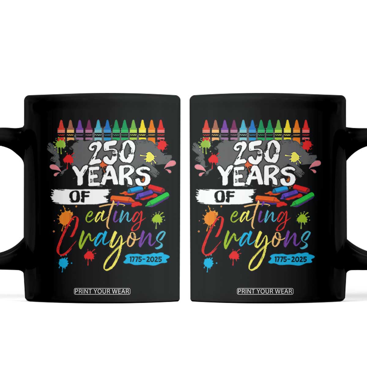 250 Years Of Eating Crayons Coffee Mug Marine Veteran 250th Anniversary TS10 Black Print Your Wear