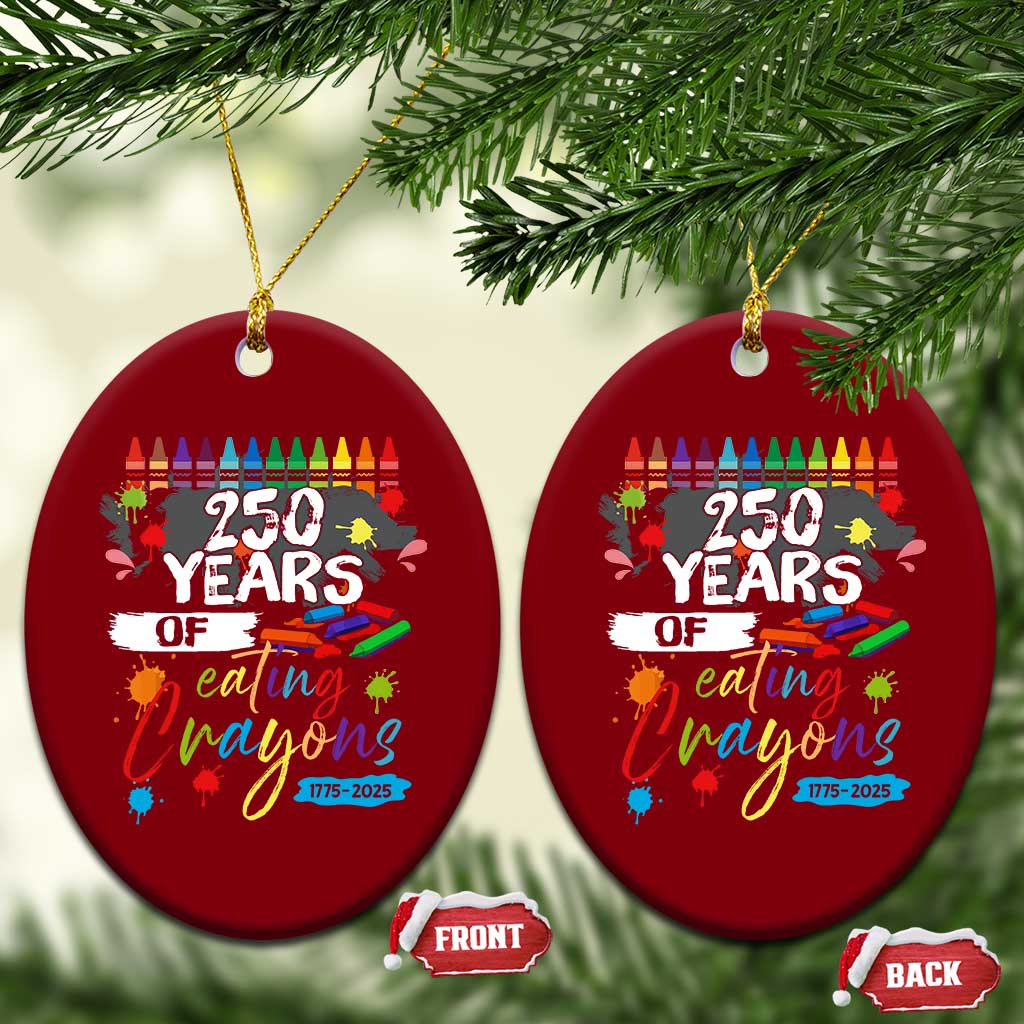 250 Years Of Eating Crayons Ceramic Ornament Marine Veteran 250th Anniversary TS10 Print Your Wear
