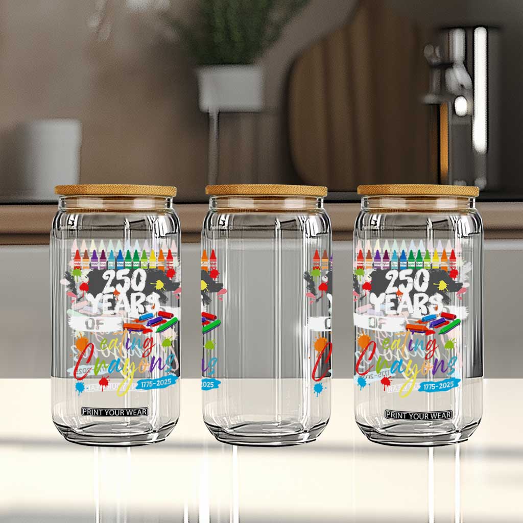 250 Years Of Eating Crayons Glass Can Marine Veteran 250th Anniversary TS10 Print Your Wear