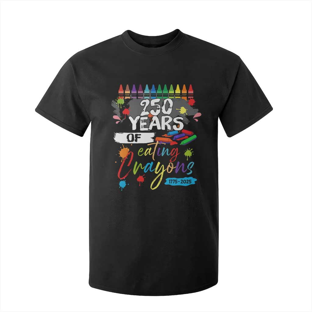 250 Years Of Eating Crayons T Shirt For Kid Marine Veteran 250th Anniversary TS10 Black Print Your Wear