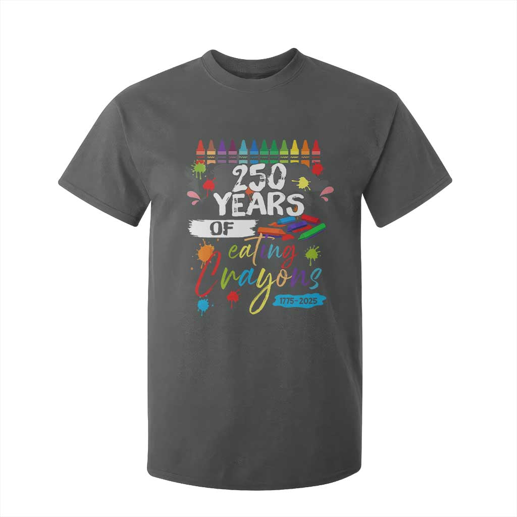 250 Years Of Eating Crayons T Shirt For Kid Marine Veteran 250th Anniversary TS10 Dark Heather Print Your Wear