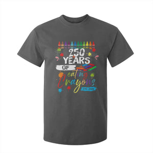 250 Years Of Eating Crayons T Shirt For Kid Marine Veteran 250th Anniversary TS10 Dark Heather Print Your Wear