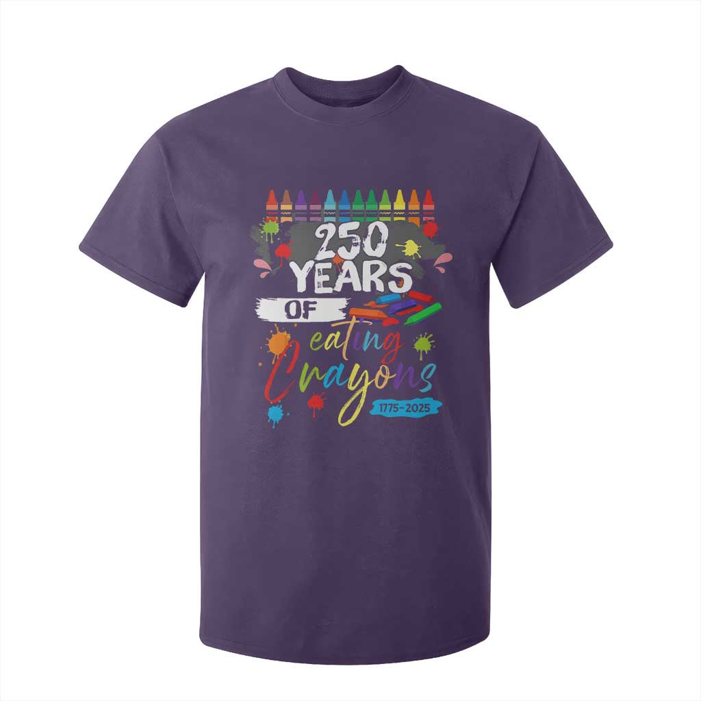 250 Years Of Eating Crayons T Shirt For Kid Marine Veteran 250th Anniversary TS10 Purple Print Your Wear