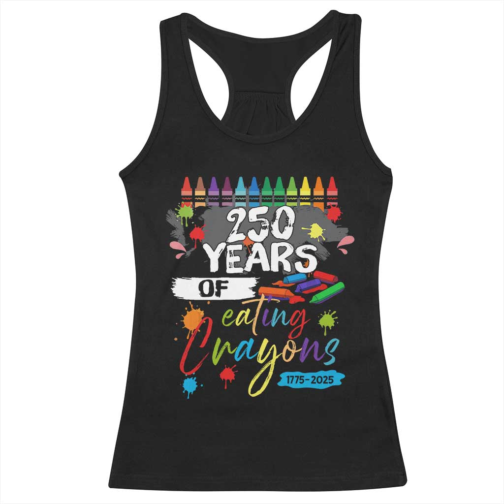 250 Years Of Eating Crayons Racerback Tank Top Marine Veteran 250th Anniversary TS10 Black Print Your Wear