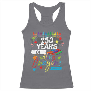 250 Years Of Eating Crayons Racerback Tank Top Marine Veteran 250th Anniversary TS10 Charcoal Print Your Wear