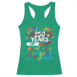 250 Years Of Eating Crayons Racerback Tank Top Marine Veteran 250th Anniversary TS10 Irish Green Print Your Wear
