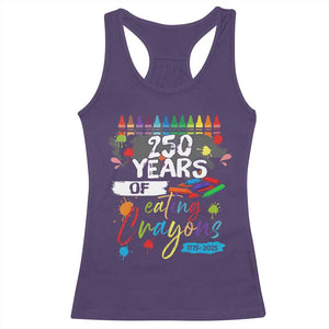 250 Years Of Eating Crayons Racerback Tank Top Marine Veteran 250th Anniversary TS10 Purple Print Your Wear