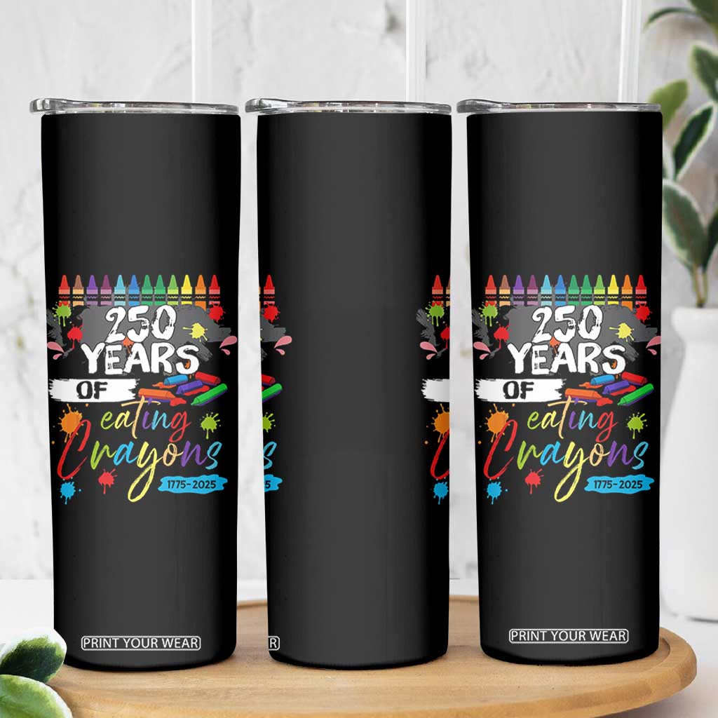 250 Years Of Eating Crayons Skinny Tumbler Marine Veteran 250th Anniversary TS10 Print Your Wear
