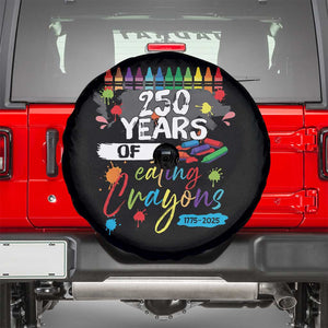 250 Years Of Eating Crayons Spare Tire Cover Marine Veteran 250th Anniversary TS10 Black Print Your Wear