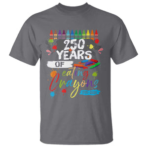 250 Years Of Eating Crayons T Shirt Marine Veteran 250th Anniversary TS10 Charcoal Print Your Wear