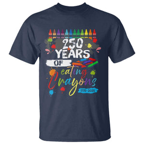 250 Years Of Eating Crayons T Shirt Marine Veteran 250th Anniversary TS10 Navy Print Your Wear