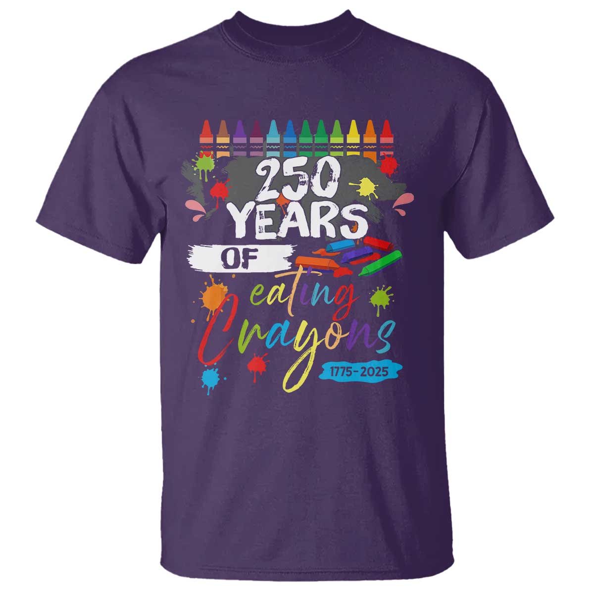 250 Years Of Eating Crayons T Shirt Marine Veteran 250th Anniversary TS10 Purple Print Your Wear