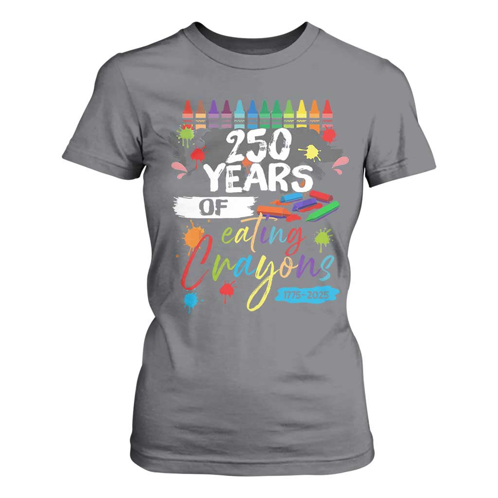 250 Years Of Eating Crayons T Shirt For Women Marine Veteran 250th Anniversary TS10 Charcoal Print Your Wear