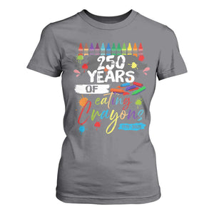 250 Years Of Eating Crayons T Shirt For Women Marine Veteran 250th Anniversary TS10 Charcoal Print Your Wear