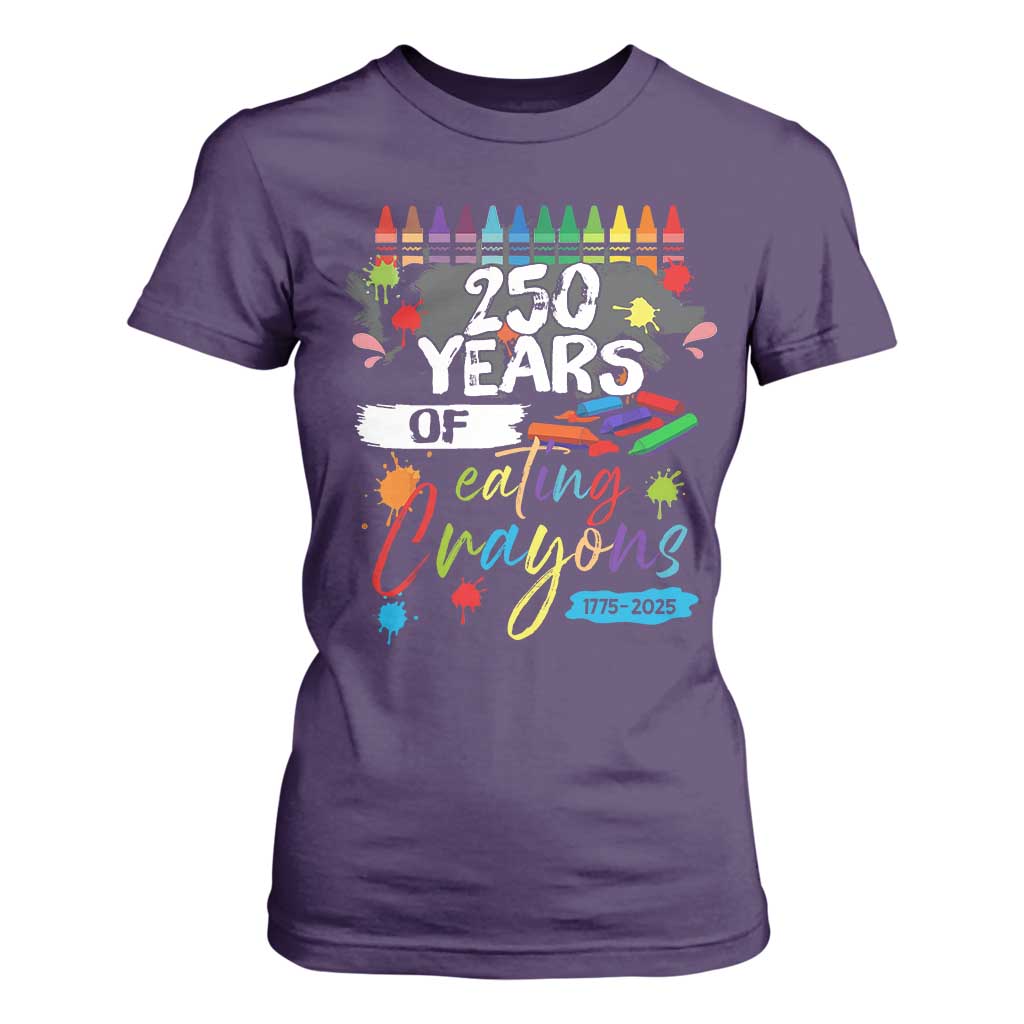 250 Years Of Eating Crayons T Shirt For Women Marine Veteran 250th Anniversary TS10 Purple Print Your Wear
