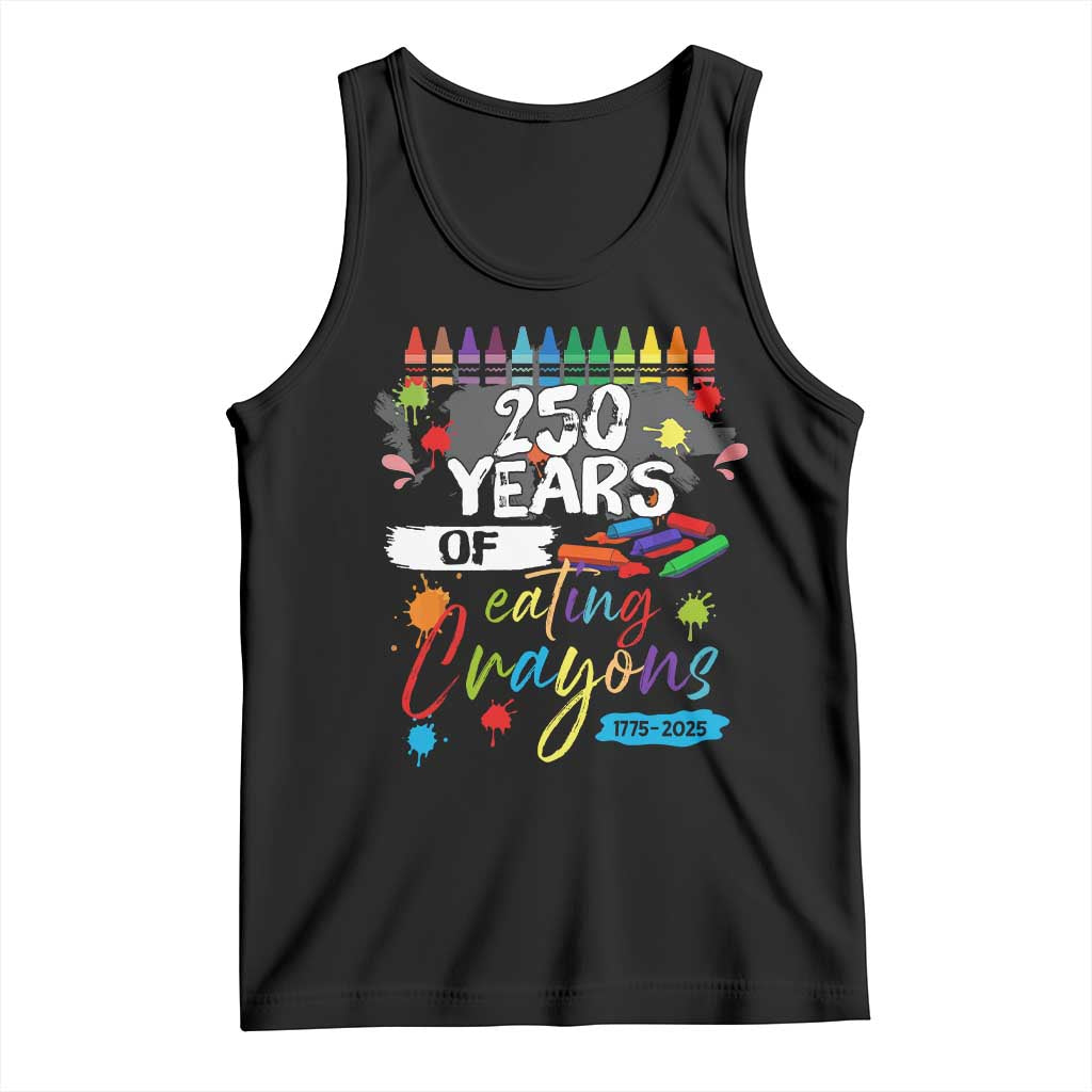 250 Years Of Eating Crayons Tank Top Marine Veteran 250th Anniversary TS10 Black Print Your Wear