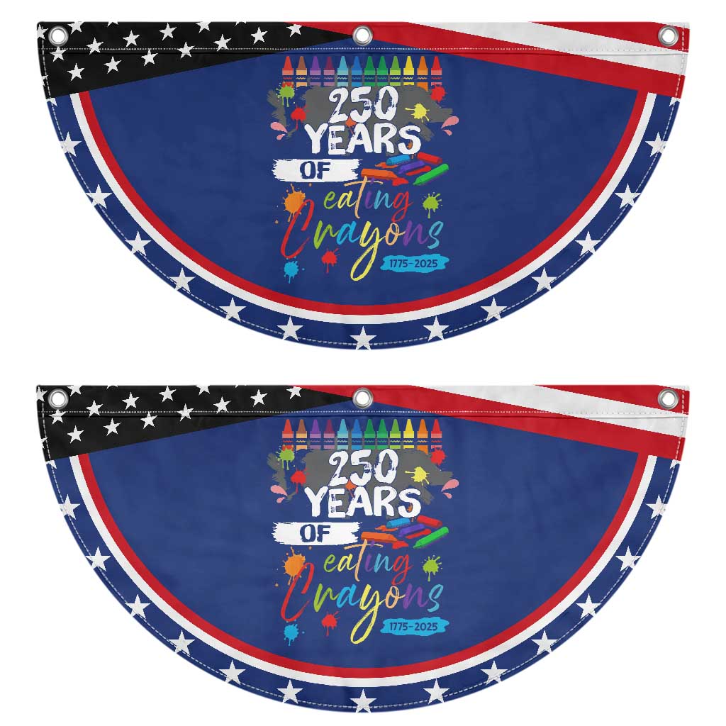 250 Years Of Eating Crayons Patriotic Fan Flag Marine Veteran 250th Anniversary