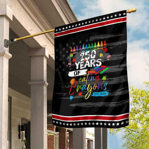 250 Years Of Eating Crayons Garden Flag Marine Veteran 250th Anniversary TS10 Distressed Black Red Print Your Wear