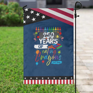 250 Years Of Eating Crayons Garden Flag Marine Veteran 250th Anniversary TS10 Classic Blue Black Print Your Wear