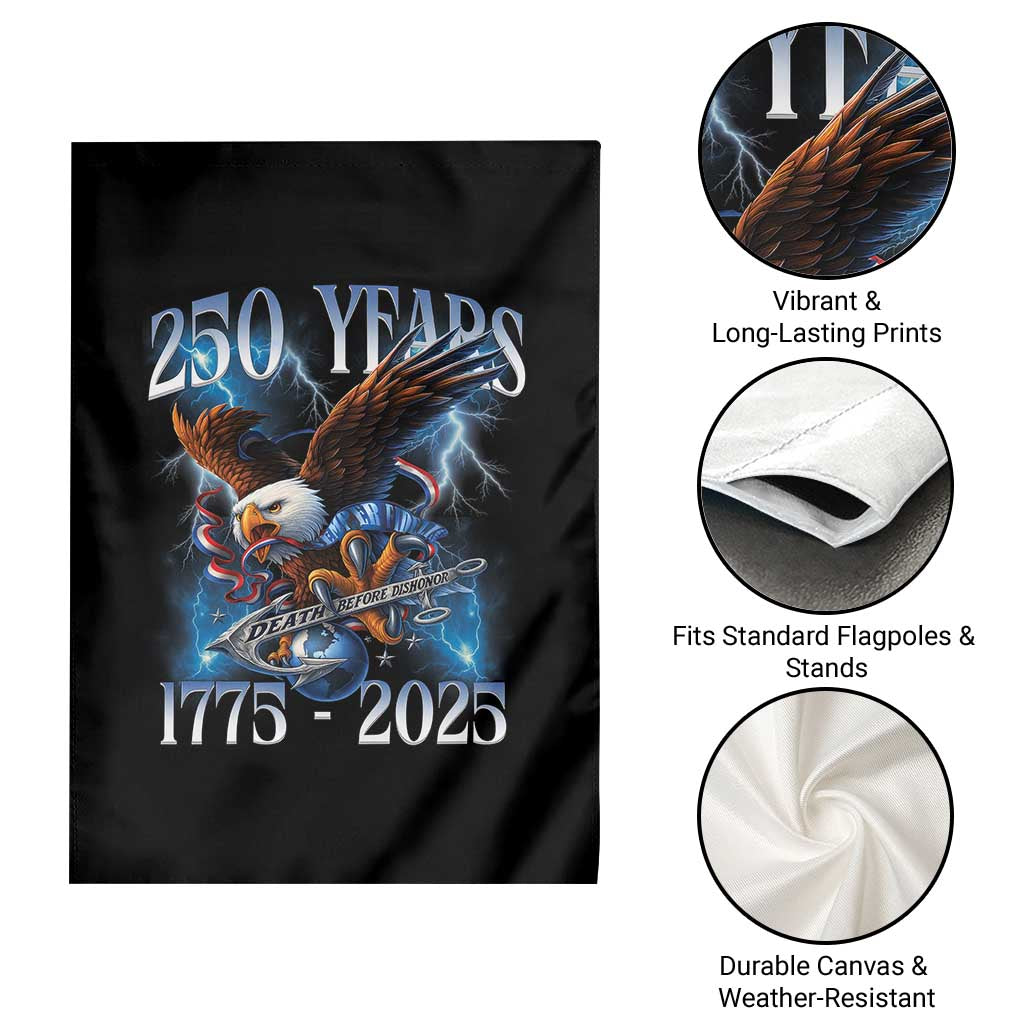Marine Veteran 250th Anniversary Garden Flag Eagle Patriotic Military Gift for Marines Veterans TS10 Print Your Wear