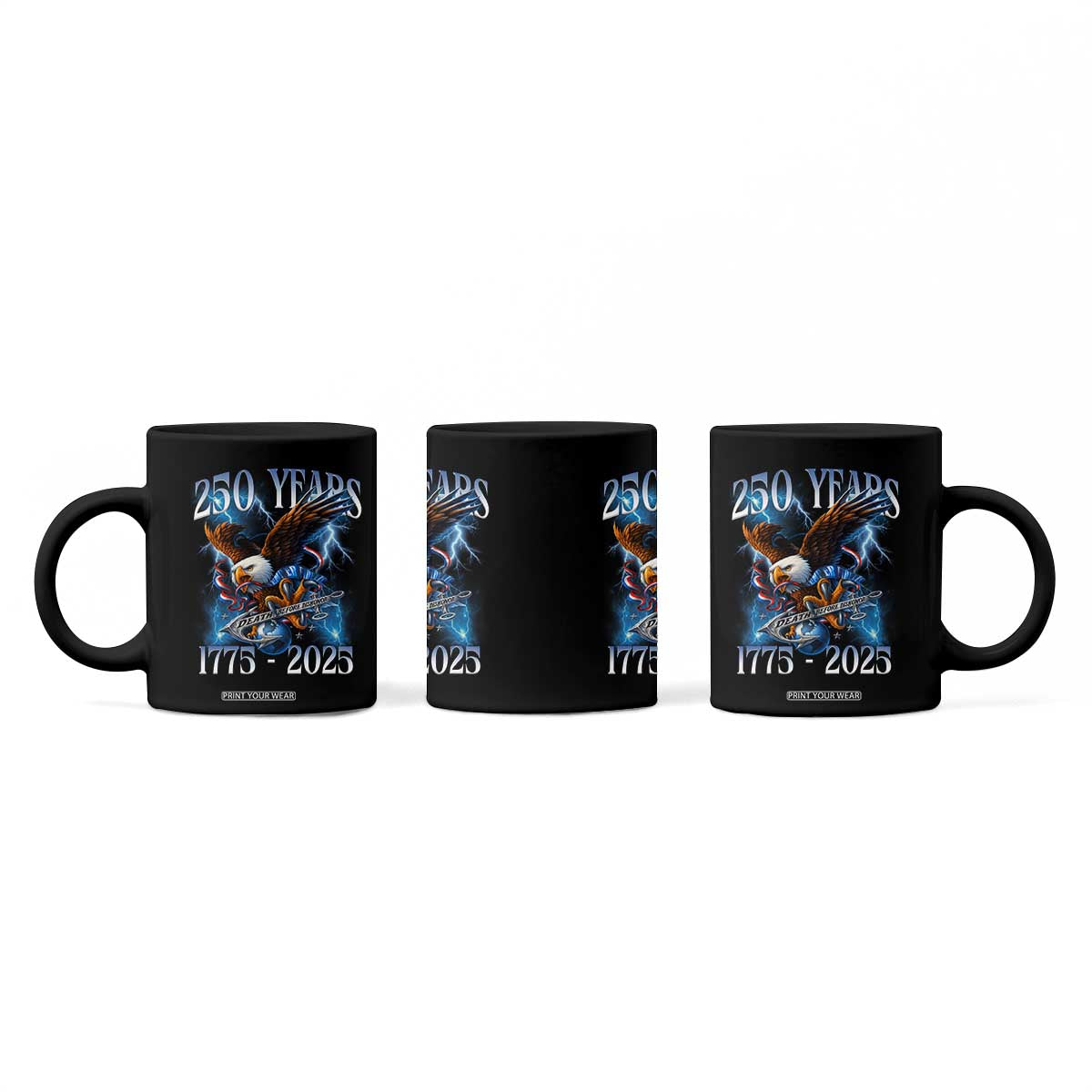 Marine Veteran 250th Anniversary Coffee Mug Eagle Patriotic Military Gift for Marines Veterans TS10 Print Your Wear