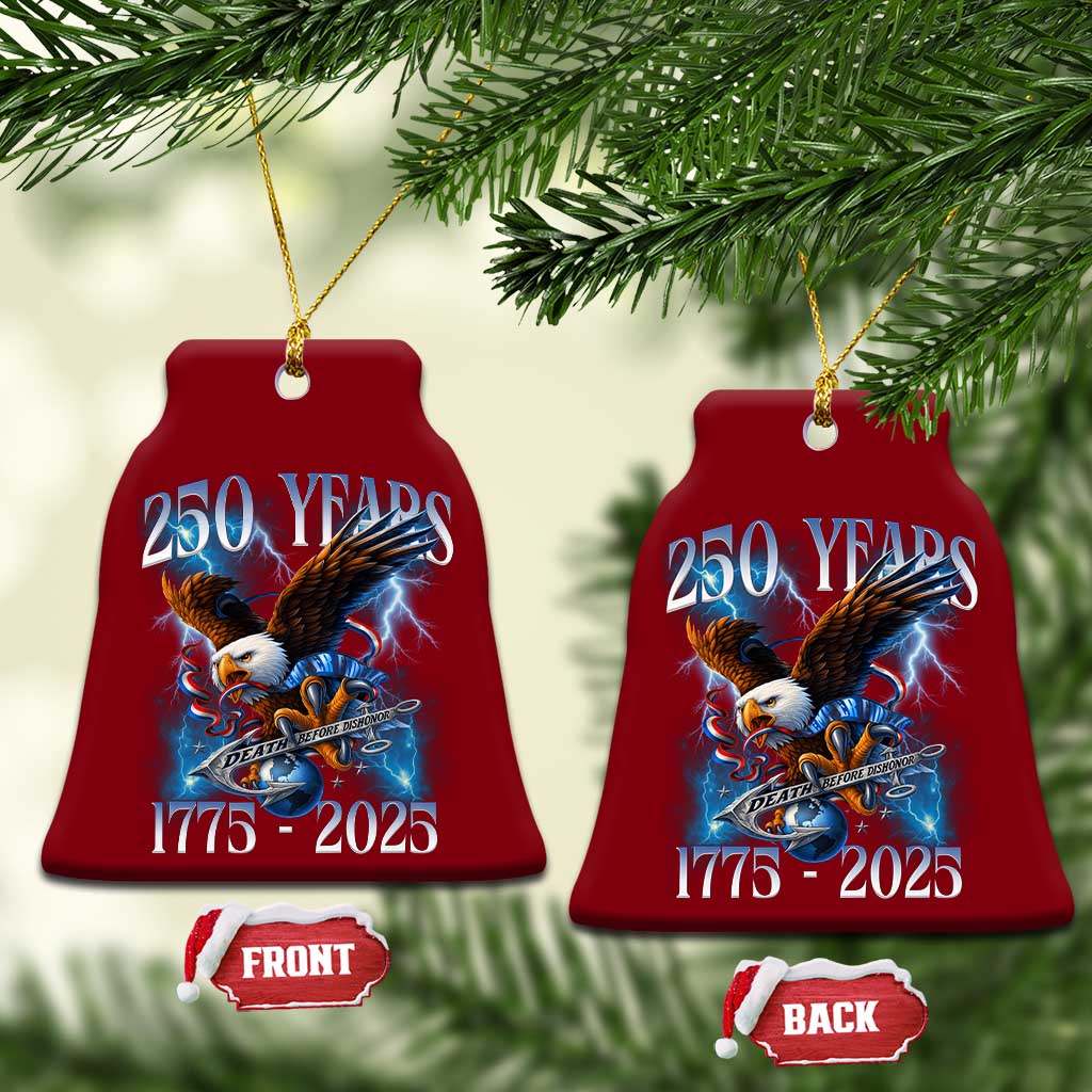 Marine Veteran 250th Anniversary Ceramic Ornament Eagle Patriotic Military Gift for Marines Veterans TS10 Print Your Wear