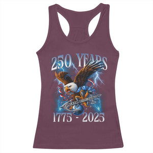 Marine Veteran 250th Anniversary Racerback Tank Top Eagle Patriotic Military Gift for Marines Veterans TS10 Maroon Print Your Wear
